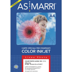 Carta fotografica AS/Marri per stampanti inkjet finitura lucida A4 180 g/m² Conf. 50 pezzi - 8103