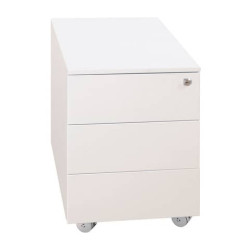 Cassettiera per cartelle sospese KUBO 3 cassetti su ruote 40x59x55 cm bianco 3903 B