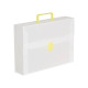 Valigetta portadocumenti DISPACO a una chiusura polionda cannettato bianco trasparente 27x38 cm dors