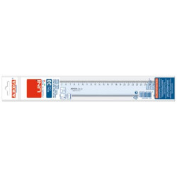 Riga ARDA Uni polistirolo termoresistente fumé ottico trasparente 30cm - 28930SS