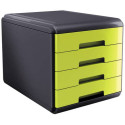 Cassettiera 4 cassetti ARDA Mydesk polistirolo e materiale infrangibile grigio/verde - 18P4PV