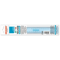 Doppio decimetro ARDA Linea Tecnoschool polistirolo termoresistente azzurro trasparente 20 cm - 403S