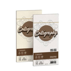 Carta canvas FAVINI buste per carta da lettere da stampare Calligraphy 90 g/m² 12x18cm bianco  25 bu