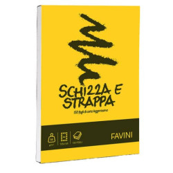 Album da disegno Favini SCHIZZA&STRAPPA in carta naturale liscia 50 g/m² 10,5x14,8cm (A6) -150fg - A