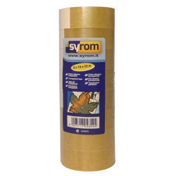 Nastro adesivo SYROM formato 19 mm x 33 m ppl trasparente torre da 8 rotoli - 4354