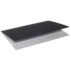 Sottomano Doppio Neon Orna f.to 49x34,5 cm in plastica morbida Soft-touch nero 0107NEO1000