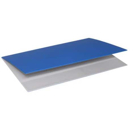 Sottomano doppio Neon Orna f.to 49x34,5 cm in plastica morbida Soft-touch blu 0107NEO4000