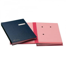 Libro firma 18 intercalari FRASCHINI 24x34 cm -similpelle con porta etichetta intercambiabile rosso 