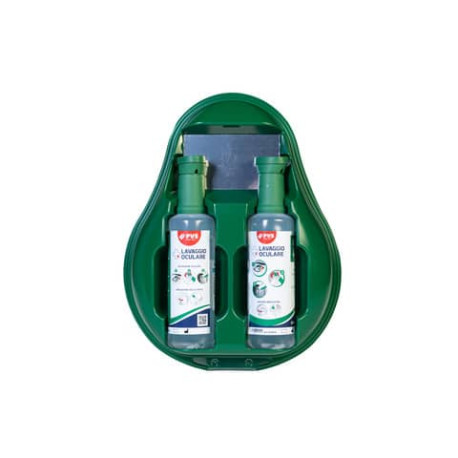 Stazione lavaggio oculare PVS verde  2 flaconi da 500 ml - cps202