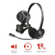 Kit webcam e cuffie con microfono - cavo da 1,8 m Trust Exis Chatpack nero 17028