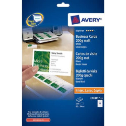 Biglietti da visita personalizzabili AVERY 85 x 54mm 25 fogli - C32011-25