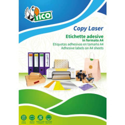 Etichette bianche senza margini TICO Copy Laser Premium 70x25 mm 100 fogli - LP4W-7025