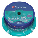 DVD-RW Verbatim 4.7 GB  in confezione da 25 dvd-rw - 43639