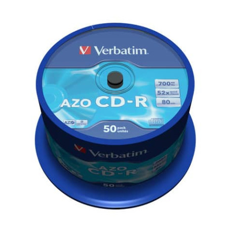 CD-R AZO Verbatim 700 MB  in confezione da 50 cd-r - 43343