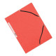 Cartellina a 3 lembi con elastico Q-Connect 24,3x32 cm cartoncino manilla 32x24,3 cm 375 g/m² rosso 