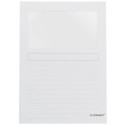 Cartellina con finestra Q-Connect Ordo 22x31 cm cartoncino 120 g/m² bianco Conf. 50 pezzi - KF15261