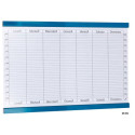 Planning settimanale magnetico SGS 90x60 cm. - bianco con rigature blu petrolio GR 451