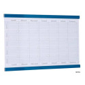 Planning mensile magnetico SGS 90x60 cm. bianco con rigature blu petrolio GR 453