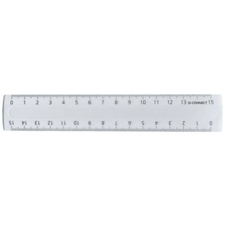 Righello Q-Connect trasparente 15 cm  KF00583