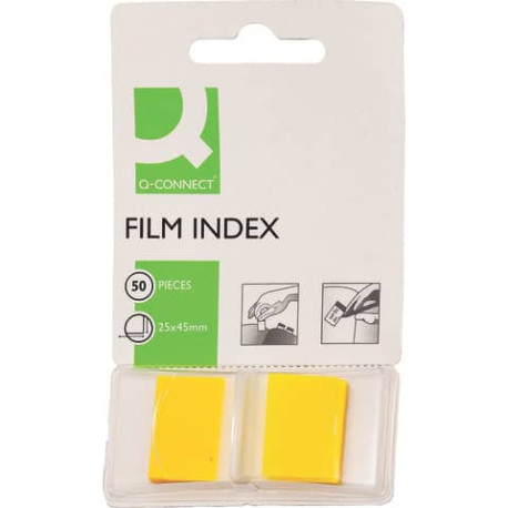 Segnapagina Q-Connect 25x43 mm giallo  blocchetto da 50 - KF03634