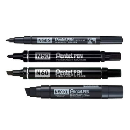 Marcatore permanente Pentel Pen N50S punta conica 3.8 mm nero N50S-A