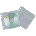 Tasca per CD/DVD Q-Connect polipropilene 120my con foratura conf. da 40 pezzi - KF02208