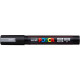 Marcatore a tempera POSCA Uni-Ball punta tonda 1,8-2,5 mm argento M PC5M ARG