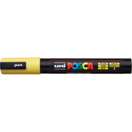 Marcatore a tempera POSCA Uni-Ball punta tonda 1,8-2,5 mm giallo M PC5M G