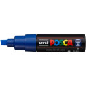 Marcatore a tempera POSCA Uni-Ball punta a scalpello 8 mm blu M PC8K B