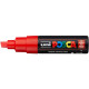 Marcatore a tempera POSCA Uni-Ball punta a scalpello 8 mm rosso M PC8K R