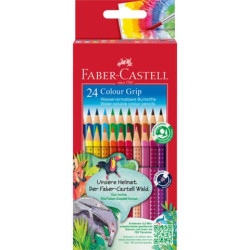 Matite colorate Faber-Castell Colour Grip  assortiti astuccio di cartone da 24 - 112424