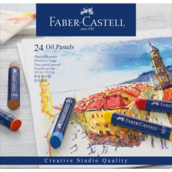 Pastelli a olio Faber-Castell Oil Pastels Creative Studio assortiti astuccio di cartone da 24 - 1270