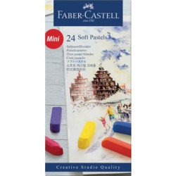 Crete morbide Faber-Castell Soft Pastels Creative Studio mini assortiti astuccio di cartone da 24 - 