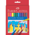 Pennarelli Faber-Castell CASTELLO standard punta fine 3 mm assortiti astuccio di cartone da 12 - 554