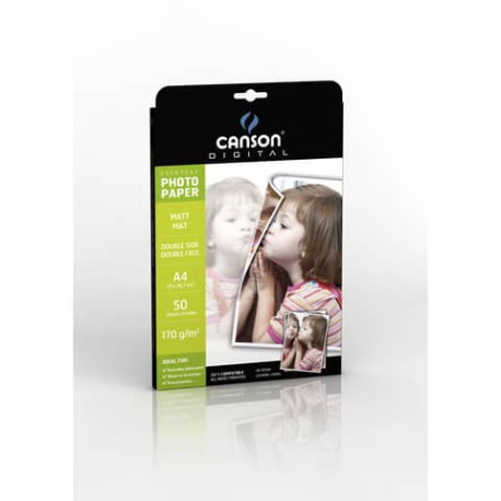 Carta fotografica inkjet CANSON EVERYDAY A4 opaca su 2 lati 170 g/m² Conf. 50 pezzi - C200004317