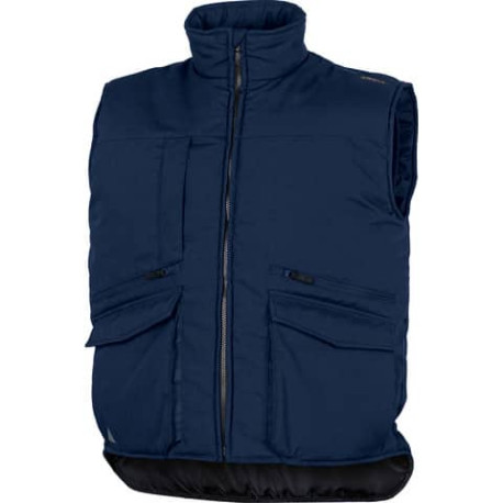 Gilet da lavoro DELTA PLUS Sierra 2 imbottito 9 tasche con zip - cotone e poliestere blu - XL - SIER