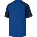 T-Shirt Mach Delta Plus bicolore girocollo manica cotone azzurro-blu - L - GENOABMGT