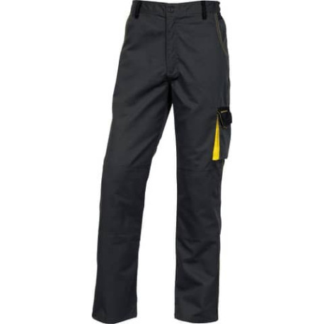 Pantaloni da lavoro DELTA PLUS D-Mach con elastico - 6 tasche grigio-giallo - L - DMPANGJGT