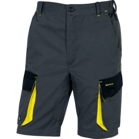 Bermuda da lavoro DELTA PLUS D-Mach 6 tasche - cotone e poliestere grigio-giallo - L - DMBERGJGT