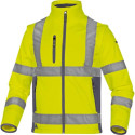 Giacca Delta Plus Moonlight2 -classe 3- 5 tasche - tessuto softshell - argento giallo fluo-blu - XXL