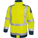 Giacca da lavoro Delta Plus Parka Easy View c/zip imperm. - Cl.3 - 4 tasche - argento giallo fluo-bl