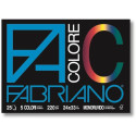 Album da disegno Fabriano FACOLORE 33x48 cm 220 g/m² 25 5 colori 65251533