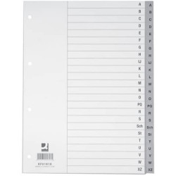 Divisori alfabetici Q-Connect A-Z 22,5x29,7 cm grigio 24 pagine KF01818