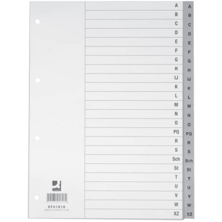 Divisori alfabetici Q-Connect A-Z 22,5x29,7 cm grigio 24 pagine KF01818