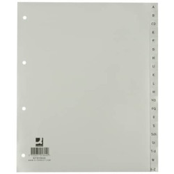 Divisori alfabetici Q-Connect A-Z 24,5x29,7 cm grigio 20 pagine KF01844