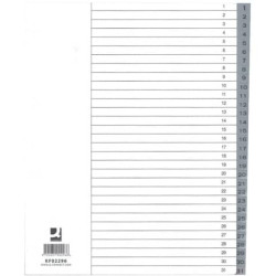 Divisore numerico Q-Connect grigio XL 24,5x29,7 cm ppl 1-31 KF02296