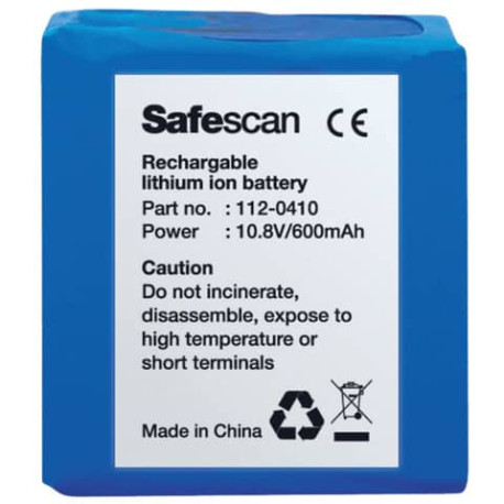 Batteria al litio ricaricabile per rilevatore banconote Safescan LB-105 nero - 112-0410