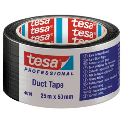 Nastri adesivi in tela tesa BASIC duct tape MU84 nero 25m x 50 mm 04610-00003-00