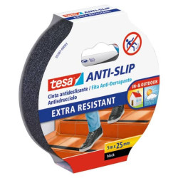 Nastro antiscivolo tesa extra forte a strappo manuale 25 mm x 5 m nero 55587-00003-11