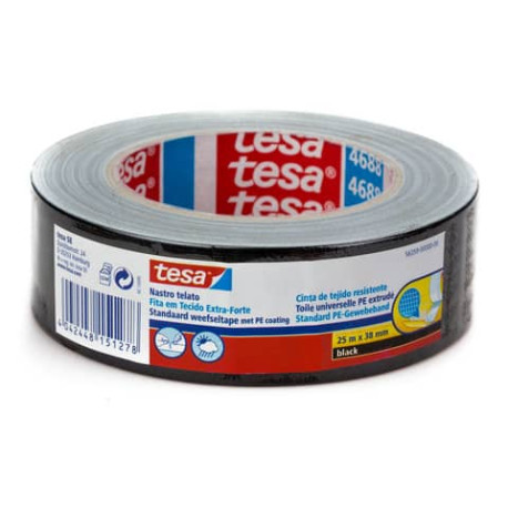 Nastro adesivo tesa TELATO 4688 38 mm x 25 m nero 56359-00000-00